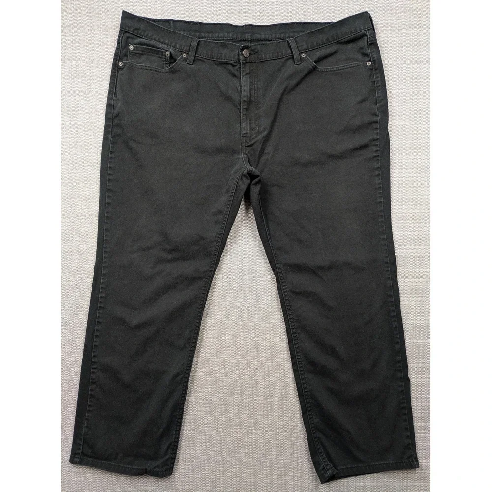 Levis 541 Athletic Fit Jeans Mens 46x30 (46x28) Black Relaxed Stretch Denim